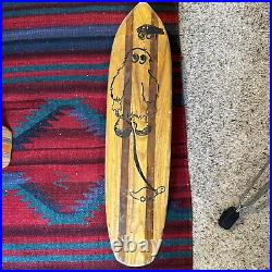 VINTAGE 1970s Homemade Skateboard Folk Art Surf Style Historic