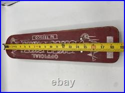 VINTAGE OFFICIAL SKEE SKATE BY TRESCO WOODEN SKATEBOARD With METAL WHEELS 18 3/4