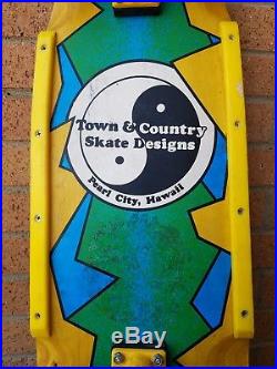 VTG 1980s T&C TOWN AND COUNTRY 1984 SKATEBOARD DECK COMPLETE GULLWING OLD SCHOOL