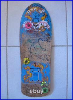 VTG 1988 Powell Peralta TOMMY GUERRERO 7PLY Flaming Dagger Skateboard Deck RARE