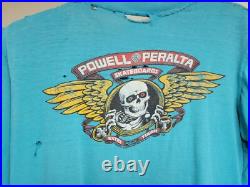 VTG 80's POWELL PERALTA WINGED RIPPER SKELETON SKATEBOARD T-SHIRT rodney mullen VTG 80's POWELL PERALTA WINGED RIPPER SKELETON SKATEBOARD T-SHIRT rodney mullen