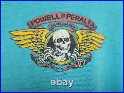 VTG 80's POWELL PERALTA WINGED RIPPER SKELETON SKATEBOARD T-SHIRT rodney mullen