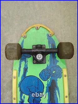 VTG 80s Outer Limit Skateboard XR-2 Nash Red Line Green Yellow Blue Skulls