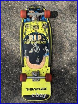VTG Variflex Skateboard RIP Skeleton Casket Graveyard Halfpipe Retro 1980s 30