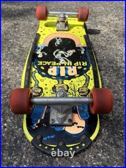 VTG Variflex Skateboard RIP Skeleton Casket Graveyard Halfpipe Retro 1980s 30