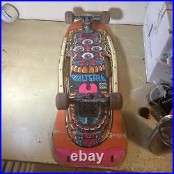 Valterra Skate Psychedelic 4 Eyed Face Skateboard Deck 1989