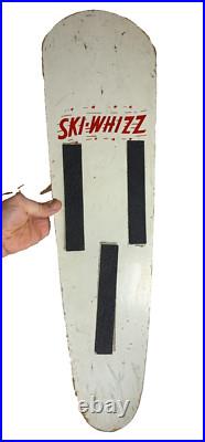 Vintage 1950s 1960s Wood Wooden Skateboard SKI-WHIZZ Chicago Skate Metal Wheels