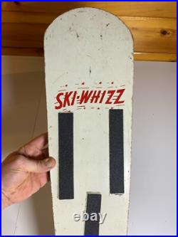 Vintage 1950s 1960s Wood Wooden Skateboard SKI-WHIZZ Chicago Skate Metal Wheels