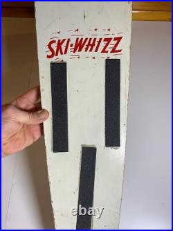 Vintage 1950s 1960s Wood Wooden Skateboard SKI-WHIZZ Chicago Skate Metal Wheels