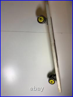 Vintage 1950s 1960s Wood Wooden Skateboard SKI-WHIZZ Chicago Skate Metal Wheels