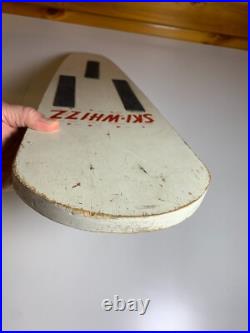 Vintage 1950s 1960s Wood Wooden Skateboard SKI-WHIZZ Chicago Skate Metal Wheels