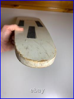 Vintage 1950s 1960s Wood Wooden Skateboard SKI-WHIZZ Chicago Skate Metal Wheels