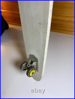 Vintage 1950s 1960s Wood Wooden Skateboard SKI-WHIZZ Chicago Skate Metal Wheels
