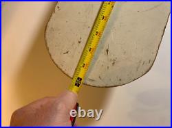 Vintage 1950s 1960s Wood Wooden Skateboard SKI-WHIZZ Chicago Skate Metal Wheels