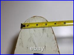 Vintage 1950s 1960s Wood Wooden Skateboard SKI-WHIZZ Chicago Skate Metal Wheels