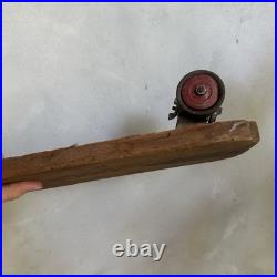 Vintage 1950s Wooden Sidewalk Surfboard Skateboard Metal Skate Wheels Handmade