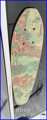Vintage 1960's-1970's Fiberglass Skateboard Deck Tropical Theme Hawaii Vintage 1960's-1970's Fiberglass Skateboard Deck Tropical Theme Hawaii