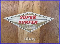 Vintage 1960's 29 Inch Super Surfer Skateboard