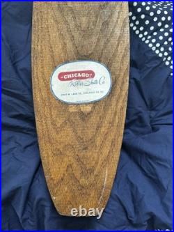 Vintage 1960's Chicago Roller Skate Company Skateboard Deck Trucks Clay Wheels