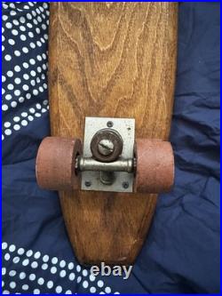 Vintage 1960's Chicago Roller Skate Company Skateboard Deck Trucks Clay Wheels