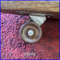 Vintage 1960's Nash Hot Foot Wood Skateboard with Wheels