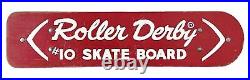 Vintage 1960's ROLLER DERBY #10 Skate Board With Metal Wheels