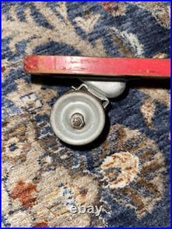 Vintage 1960's Roller Derby Wooden Skateboard Red Metal Wheels Great Condition Vintage 1960's Roller Derby Wooden Skateboard Red Metal Wheels Great Condition