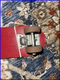 Vintage 1960's Roller Derby Wooden Skateboard Red Metal Wheels Great Condition Vintage 1960's Roller Derby Wooden Skateboard Red Metal Wheels Great Condition