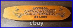 Vintage 1960's Skee-Skate De Luxe Wooden Skateboard sidewalk surfing Great