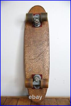 Vintage 1960's Wood Skateboard Universal wheels roller derby bun board sidewalk