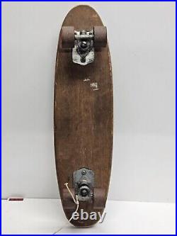 Vintage 1960's Wood Skateboard With Clay Wheels