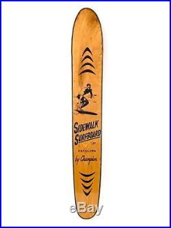 Vintage 1960s 44 SIDEWALK SURFBOARD Catalina Champion Nash Skateboard Surfer