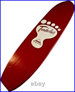 Vintage 1960s 60s Nash Tenderfoot Wood Wooden Skateboard Metal Wheels Texas MINT