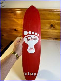 Vintage 1960s 60s Nash Tenderfoot Wood Wooden Skateboard Metal Wheels Texas MINT