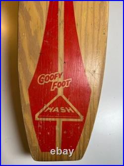 Vintage 1960s 60s Wood Wooden Skateboard GOOFY FOOT Fort Worth TEXAS Steel Wheel Vintage 1960s 60s Wood Wooden Skateboard GOOFY FOOT Fort Worth TEXAS Steel Wheel