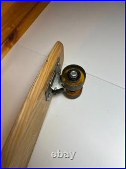 Vintage 1960s 60s Wood Wooden Skateboard GOOFY FOOT Fort Worth TEXAS Steel Wheel