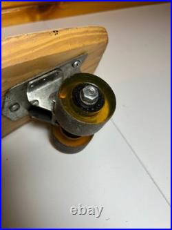 Vintage 1960s 60s Wood Wooden Skateboard GOOFY FOOT Fort Worth TEXAS Steel Wheel Vintage 1960s 60s Wood Wooden Skateboard GOOFY FOOT Fort Worth TEXAS Steel Wheel
