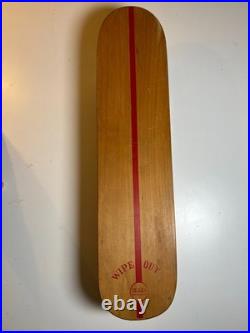 Vintage 1960s 60s Wooden Wood Skateboard Surfer Metal Steel Wheels WIPE OUT
