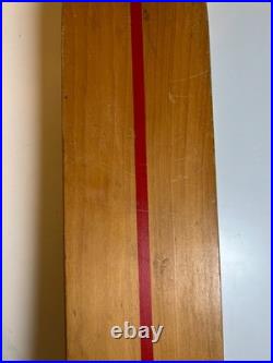 Vintage 1960s 60s Wooden Wood Skateboard Surfer Metal Steel Wheels WIPE OUT