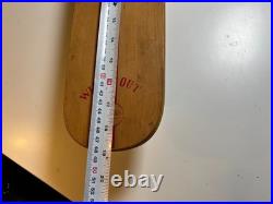 Vintage 1960s 60s Wooden Wood Skateboard Surfer Metal Steel Wheels WIPE OUT