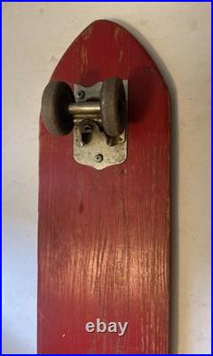Vintage 1960s Fli-back Skate Racer Wooden Skateboard High Point NC W Extra Board