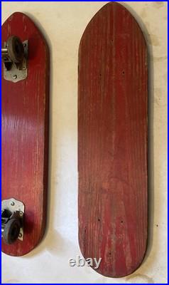 Vintage 1960s Fli-back Skate Racer Wooden Skateboard High Point NC W Extra Board