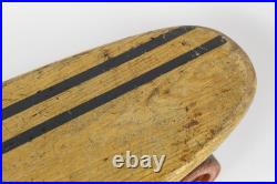 Vintage 1960s Makaha 22 Wood Skateboard Sidewalk Surfboard, Clay Wheels