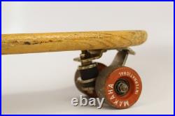 Vintage 1960s Makaha 22 Wood Skateboard Sidewalk Surfboard, Clay Wheels