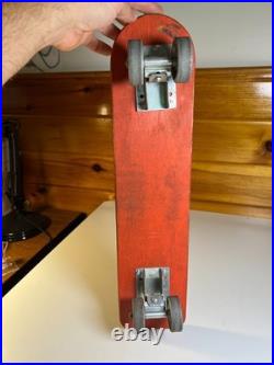 Vintage 1960s Skate'N Glide Skateboard Wooden Wood Steel Wheels Sidewalk Surfer