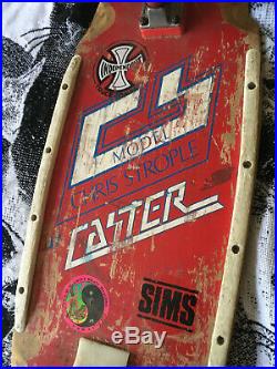Vintage 1970's Caster Chris Strople Complete Skateboard! Cubics, Indy Stage 2's