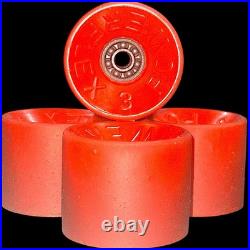 Vintage 1970's Powerflex 3 Skateboard Wheels 58mm 78a Orange Original Old School