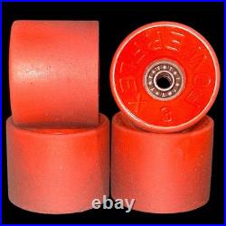 Vintage 1970's Powerflex 3 Skateboard Wheels 58mm 78a Orange Original Old School