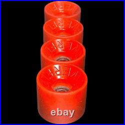 Vintage 1970's Powerflex 3 Skateboard Wheels 58mm 78a Orange Original Old School