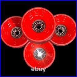 Vintage 1970's Powerflex 3 Skateboard Wheels 58mm 78a Orange Original Old School